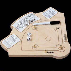 Across The Board Baseball Game Handcrafted Travel Bag Maple Wood New in Box